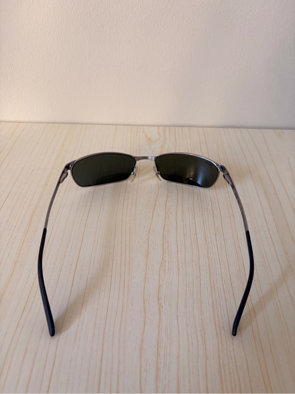 Vintage Ray-Ban Silver Rectangle Sunglasses Y2K Slim Metal Frame - Picture 6 of 7